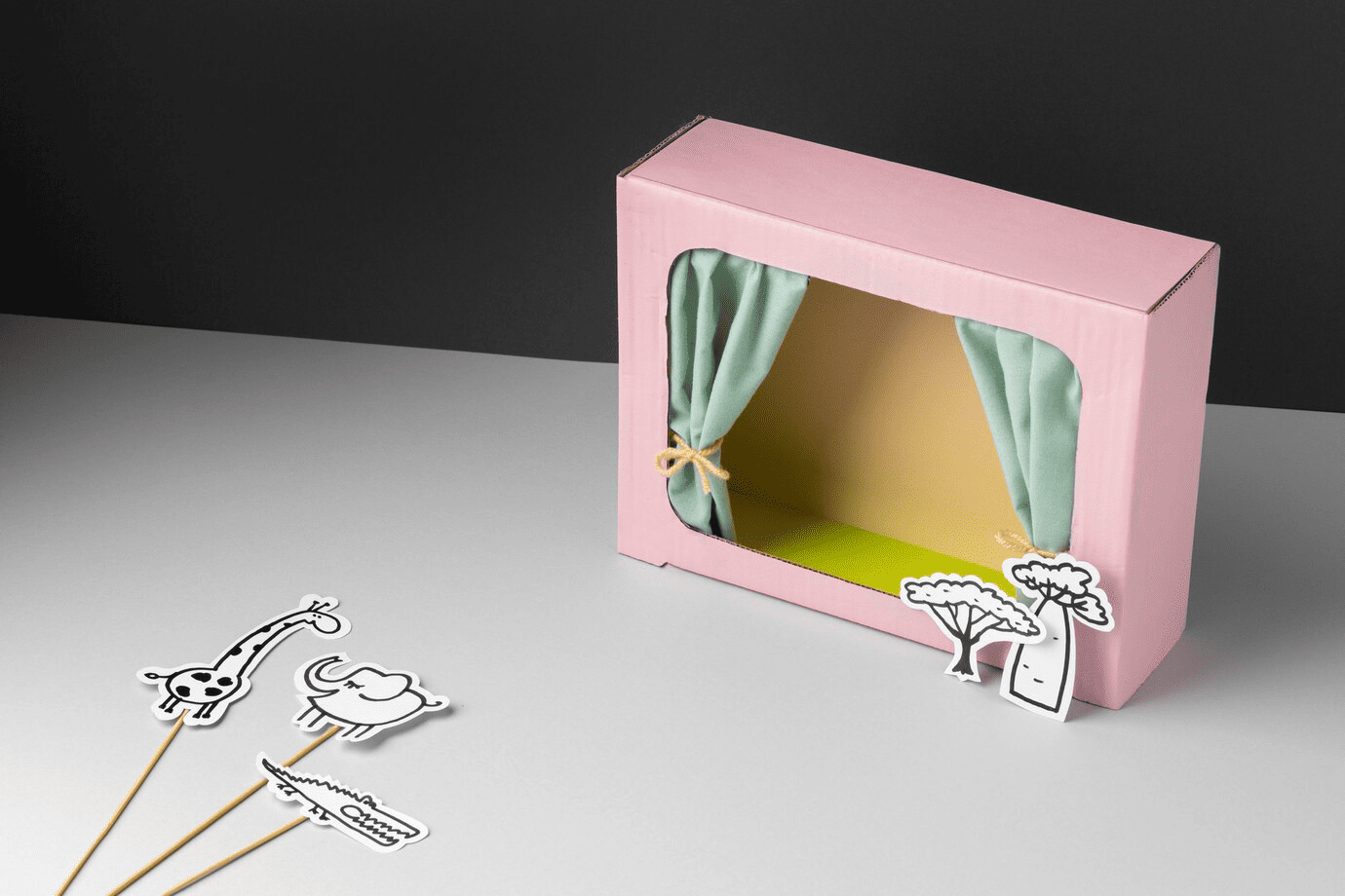 Dioramas made with paper cut outs for your light box
